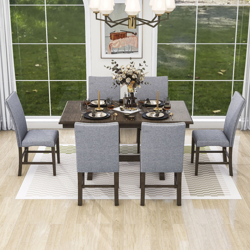 Winston Porter Nachel 6 - Person Extendable Dining Set | Wayfair